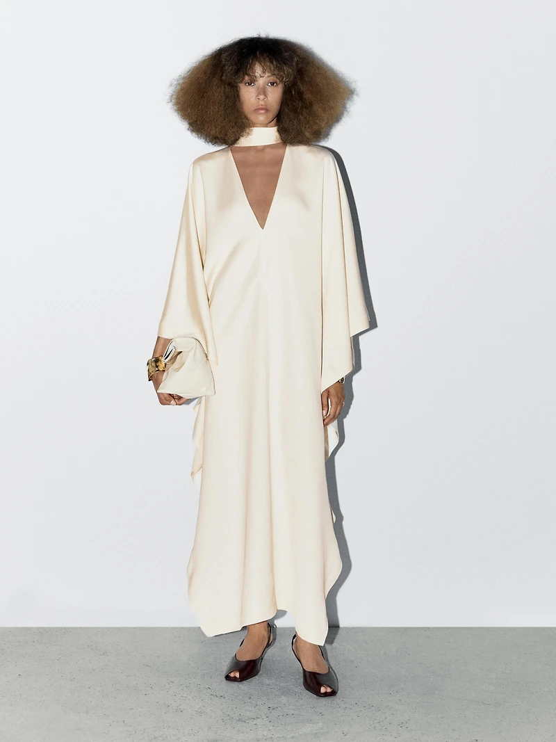 Long satin tunic dress - STUDIO