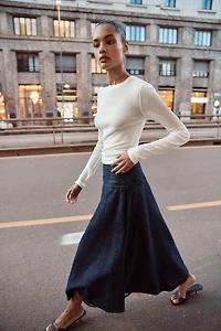 Z1975 ASYMMETRIC MIDI SKIRT