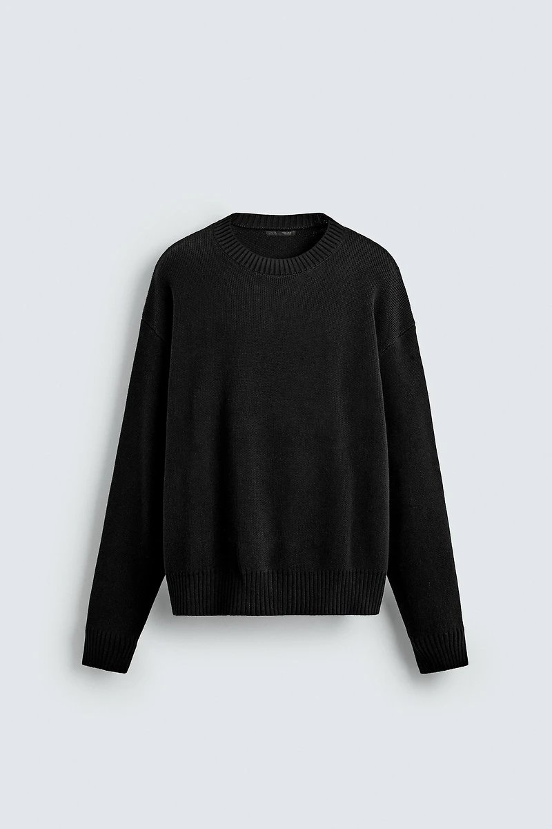 COTTON TEXTURE SWEATER