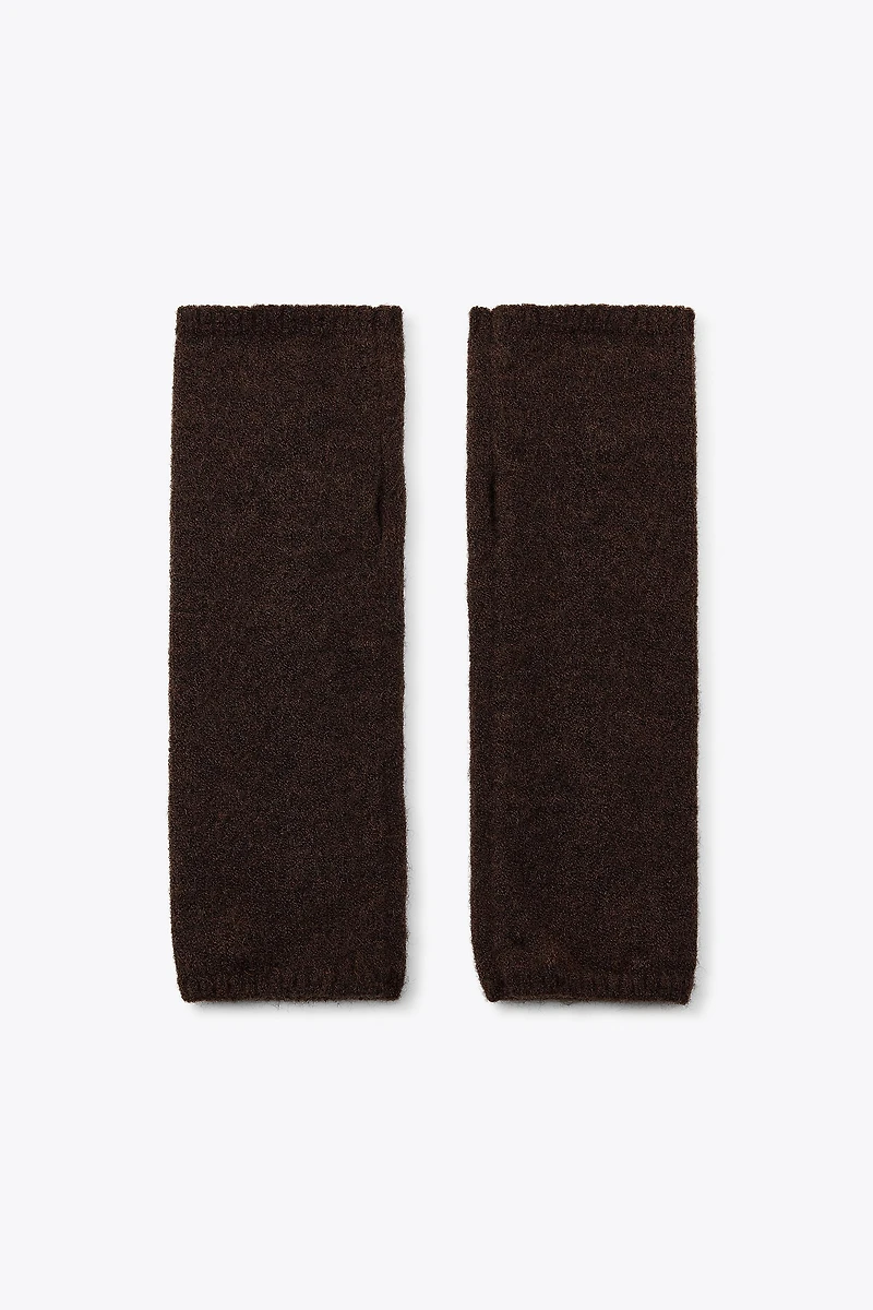 FLORAL EMBROIDERED KNIT MITTENS