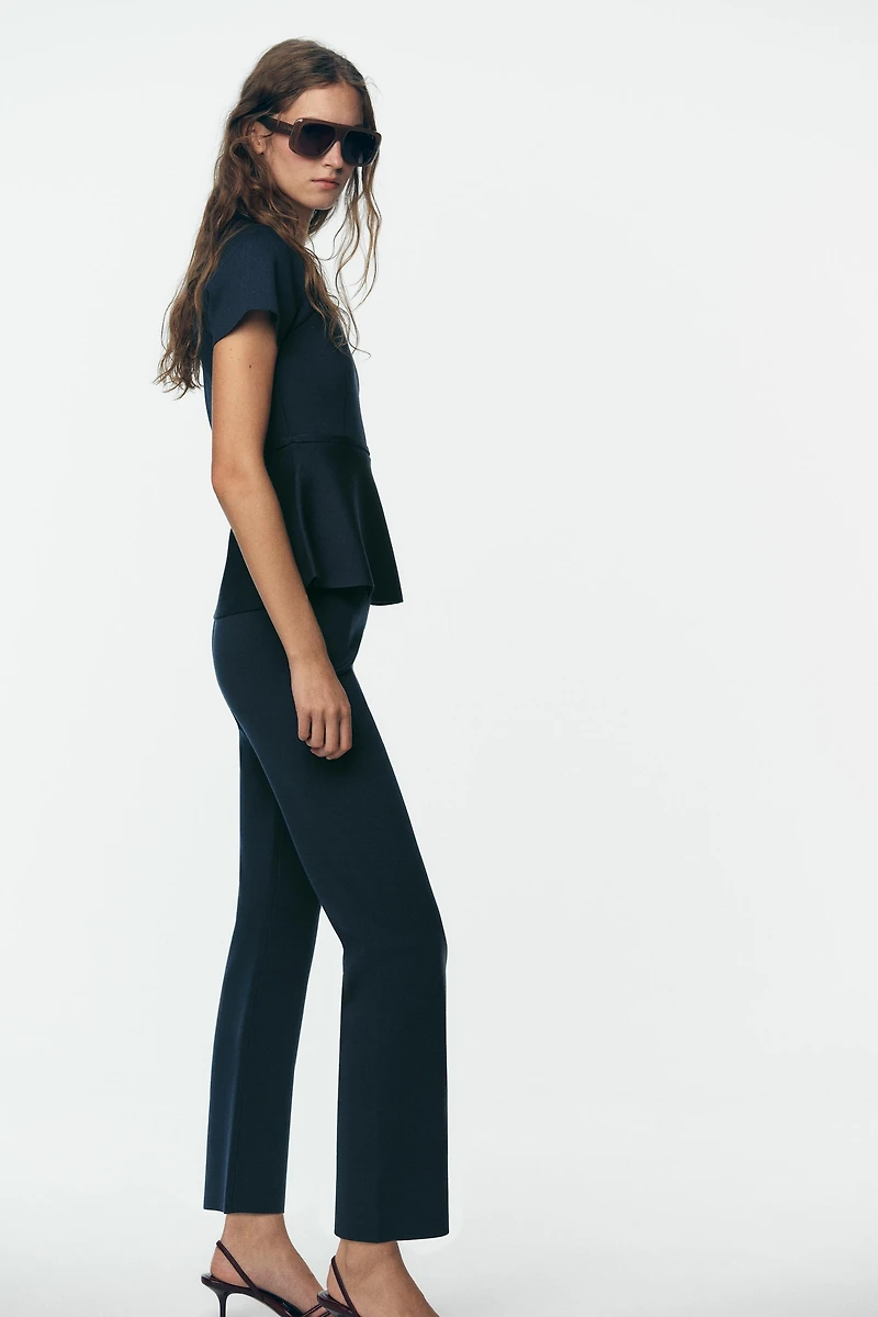 STRAIGHT LEG KNIT PANTS