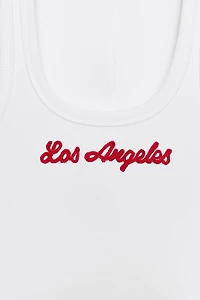 RIBBED TEXT T-SHIRT