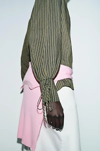 STRIPED SHIRT WITH BOWS