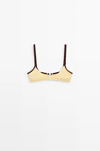 Contrast bikini top