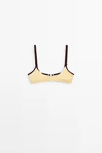 Contrast bikini top