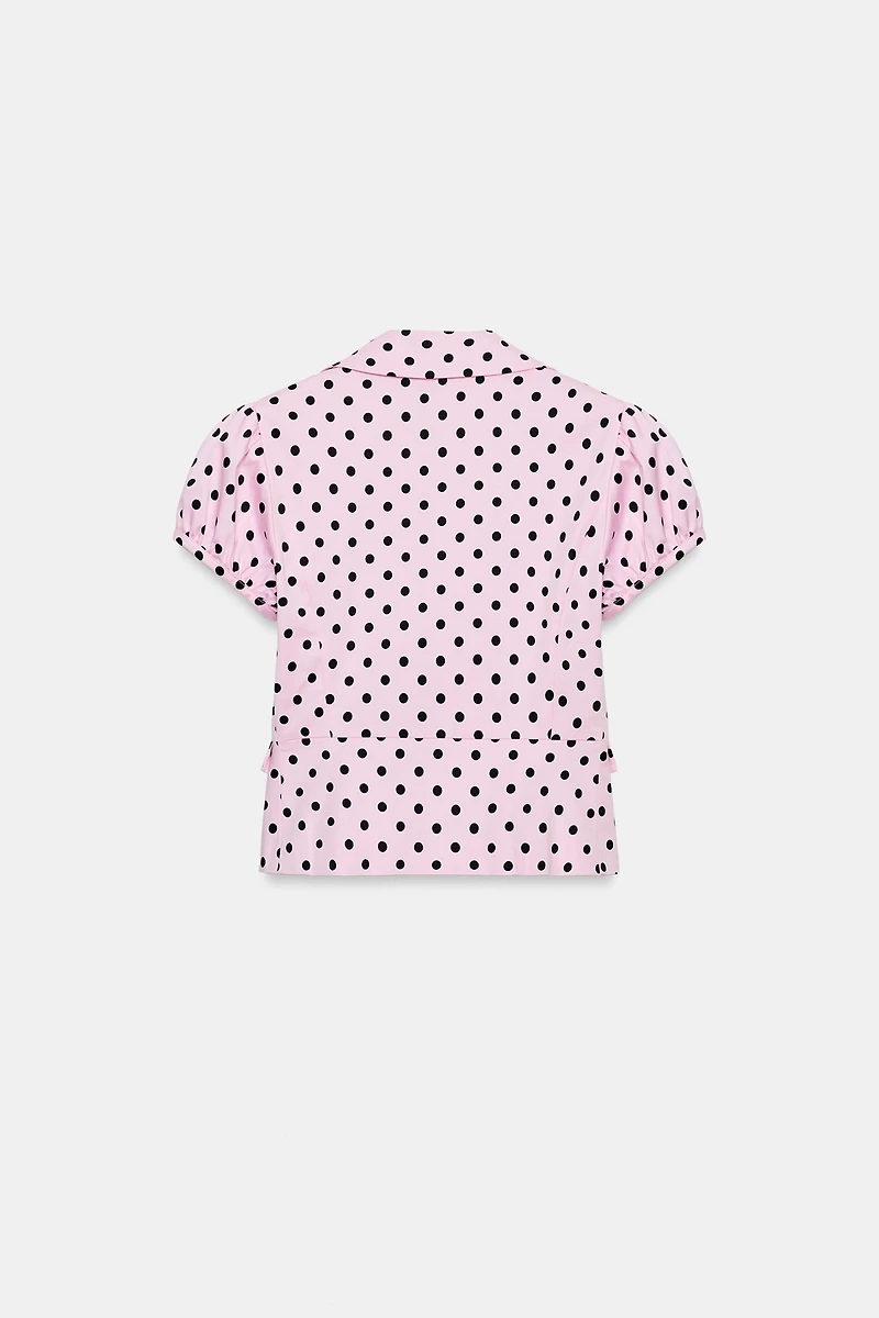 POLKA DOT CROPPED JACKET