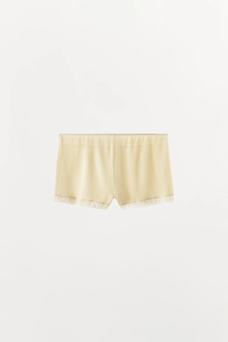 POINTELLE LACE SHORTS