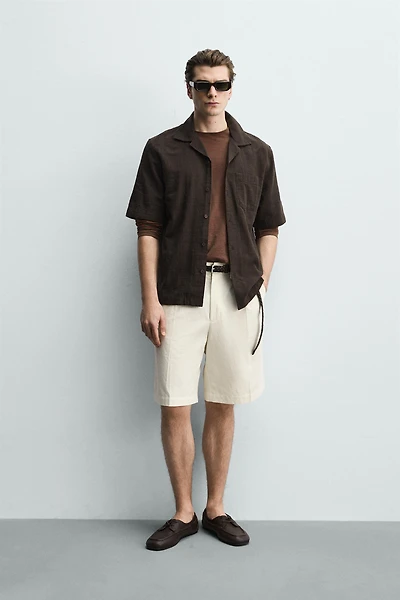 REGULAR FIT TEXTURED SHIRT