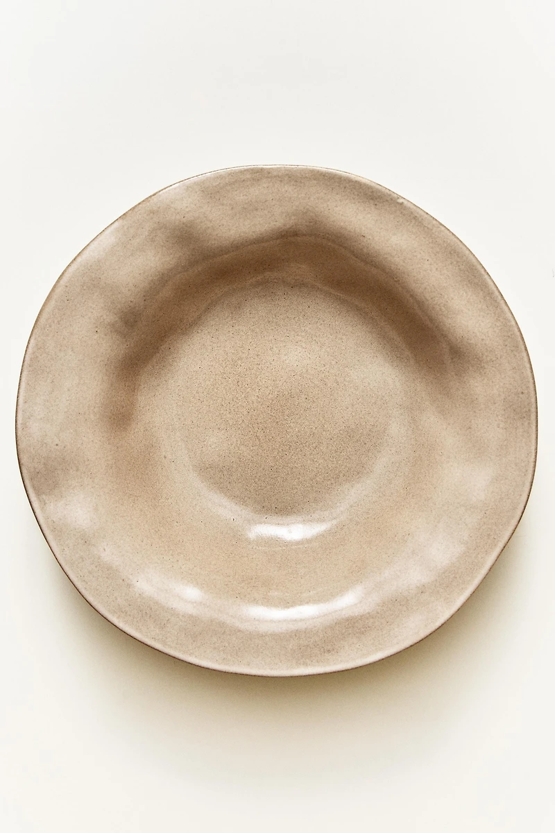 IRREGULAR STONEWARE SOUP PLATE