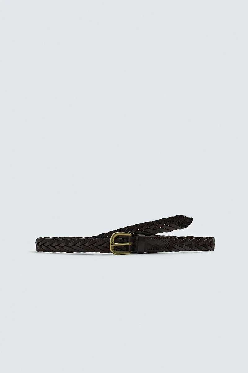 BRAIDED LEATHER BELT AARON LEVINE X ZARA