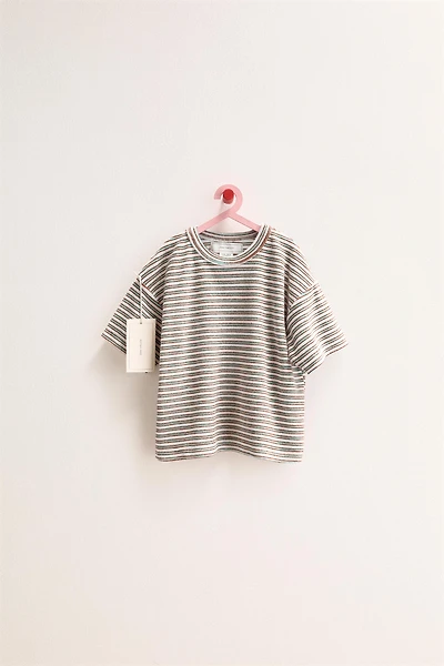 ZARA TIMELESS - STRIPED TOWEL EFFECT T-SHIRT