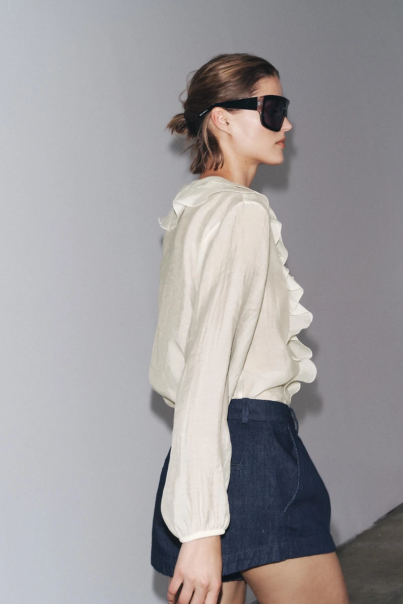 ZW COLLECTION RUFFLED SHIRT