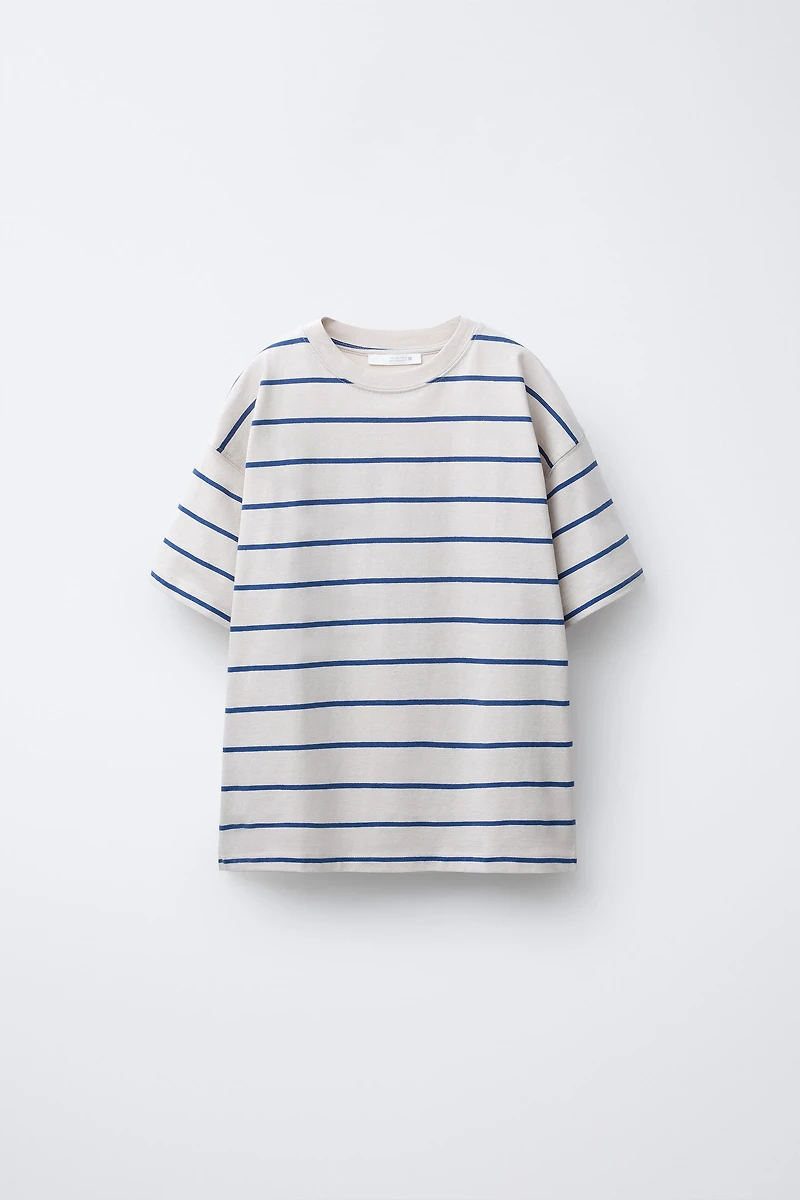 THREE-PACK OF STRIPED AND PLAIN T-SHIRTS