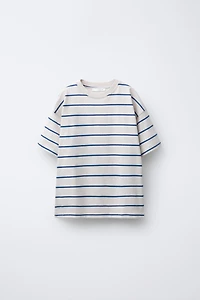 THREE-PACK OF STRIPED AND PLAIN T-SHIRTS