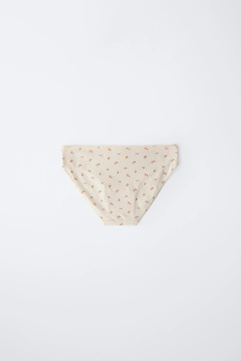 AGES 6-14 / SIX-PACK OF FLOWER PRINT UNDERWEAR