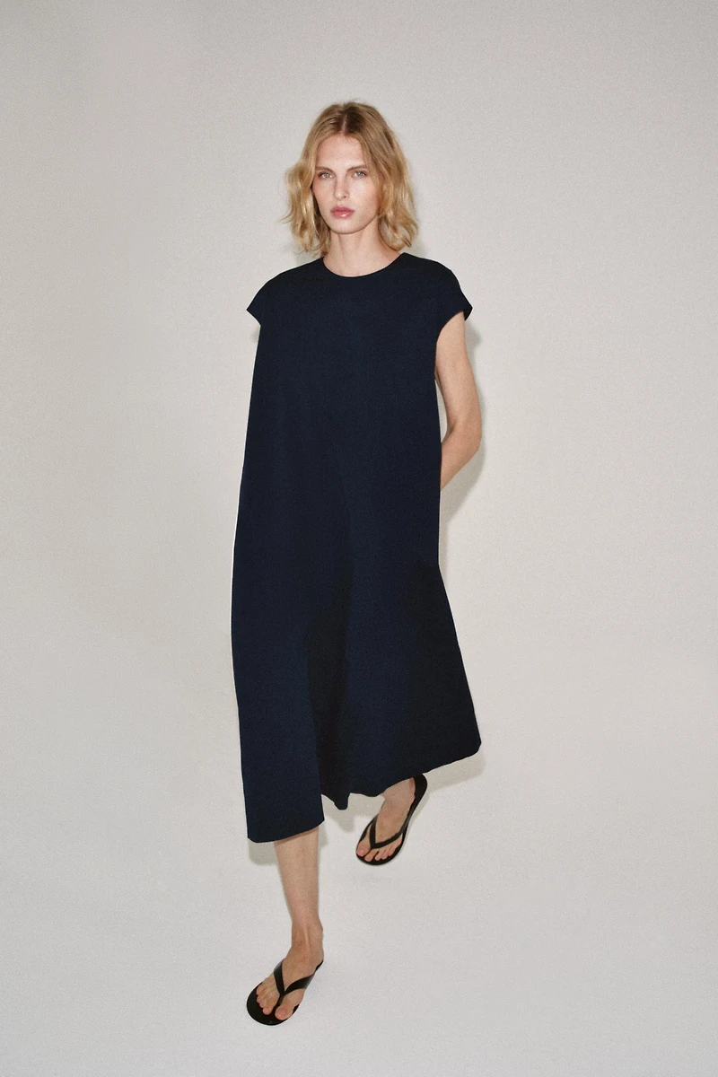 ZW COLLECTION POPLIN MIDI DRESS