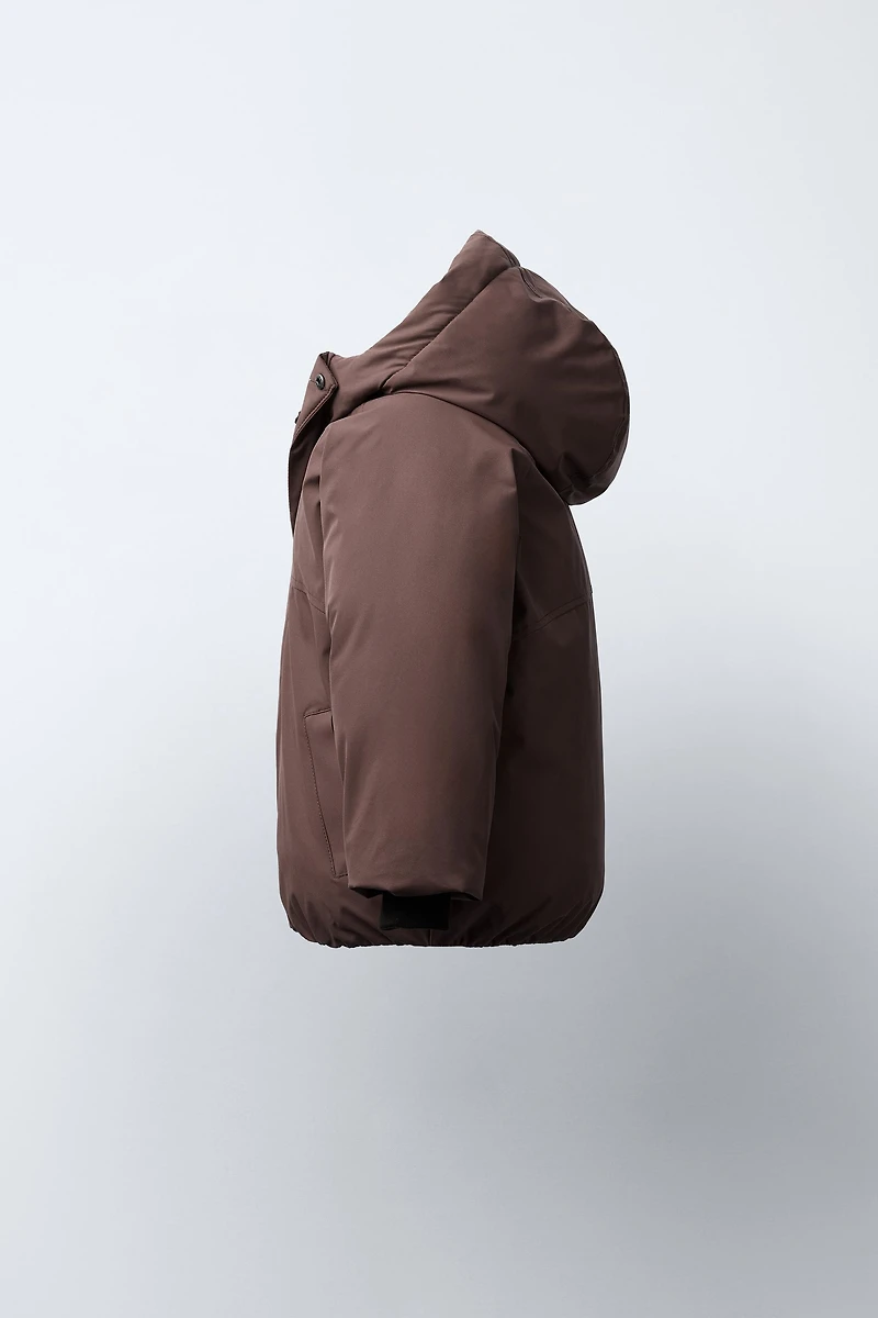 HOODED WATER REPELLENT PUFFER COAT