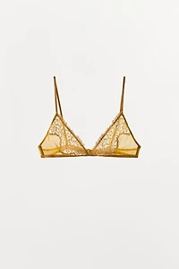 MESH LACE TRIANGLE BRALETTE