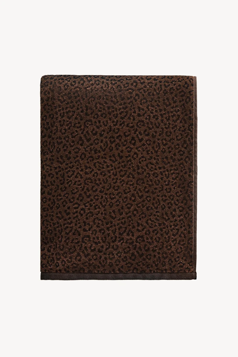 ANIMAL PRINT VELOUR BEACH TOWEL