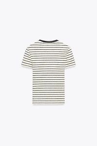 METALLIC THREAD KNIT T-SHIRT