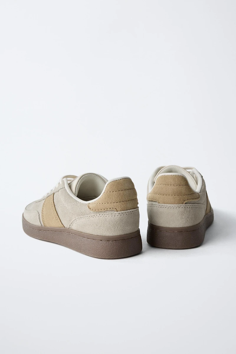 SPLIT LEATHER SNEAKERS