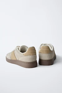 SPLIT LEATHER SNEAKERS
