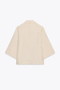 DOUBLE-BREASTED FRENCH SLEEVE BLAZER