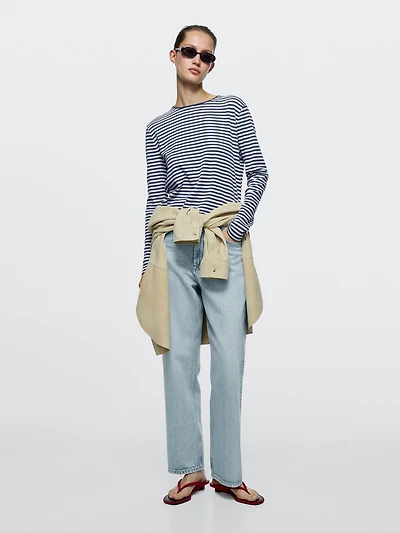 Jean straight taille haute