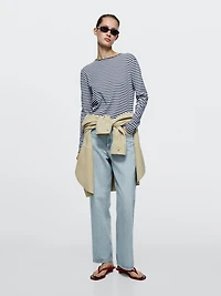 Jean straight taille haute