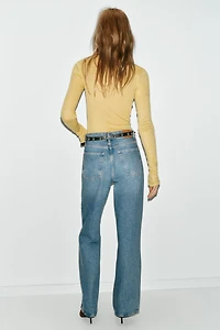 JEAN Z1975 DROIT EFFILÉ TAILLE HAUTE AVEC CEINTURE