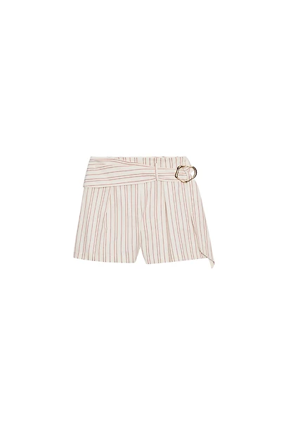 STRIPED SHORTS WITH BELT