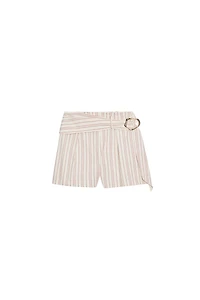 STRIPED SHORTS WITH BELT