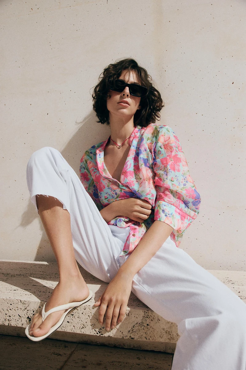 CHEMISE À IMPRIMÉ FLEURI