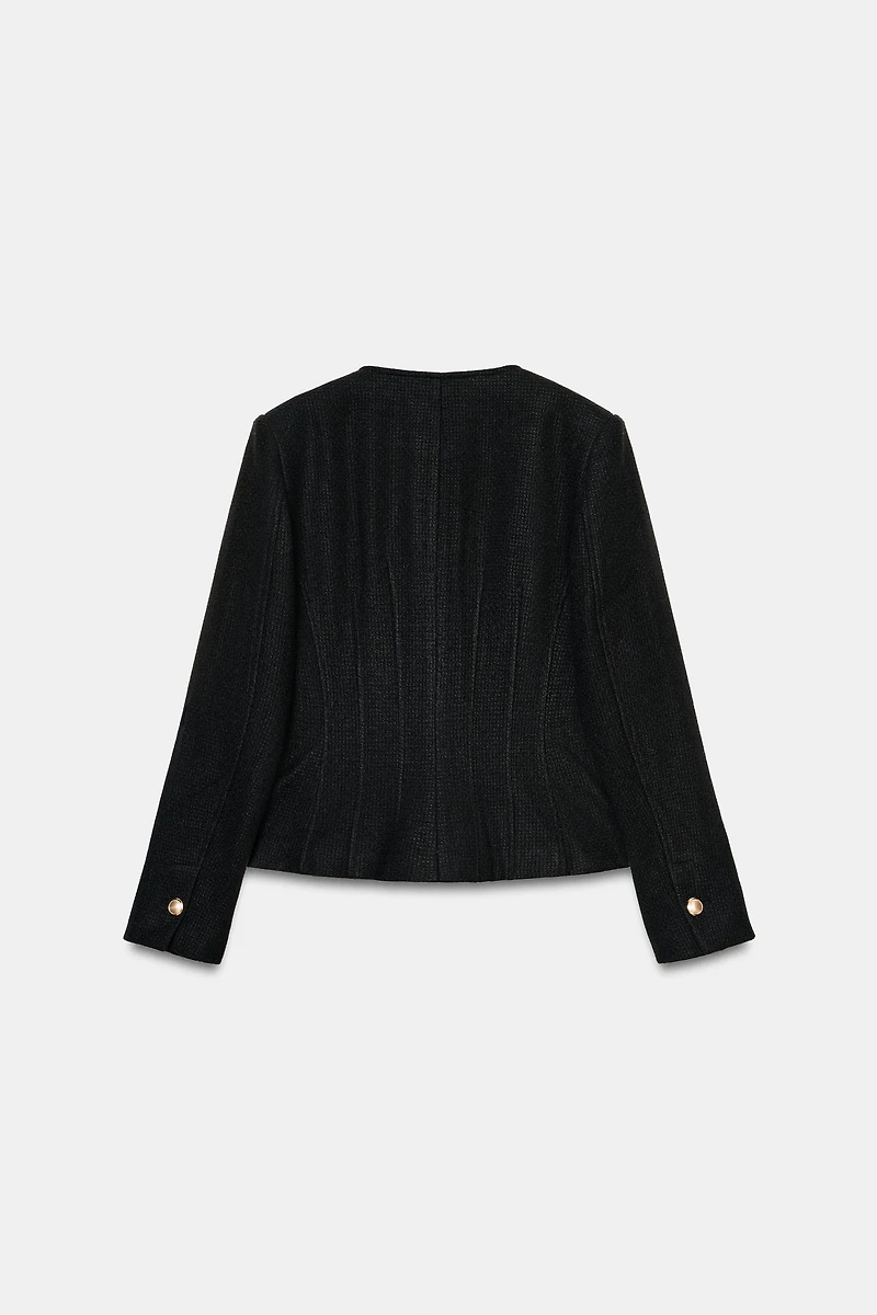 TAILORED ROUND NECK BLAZER