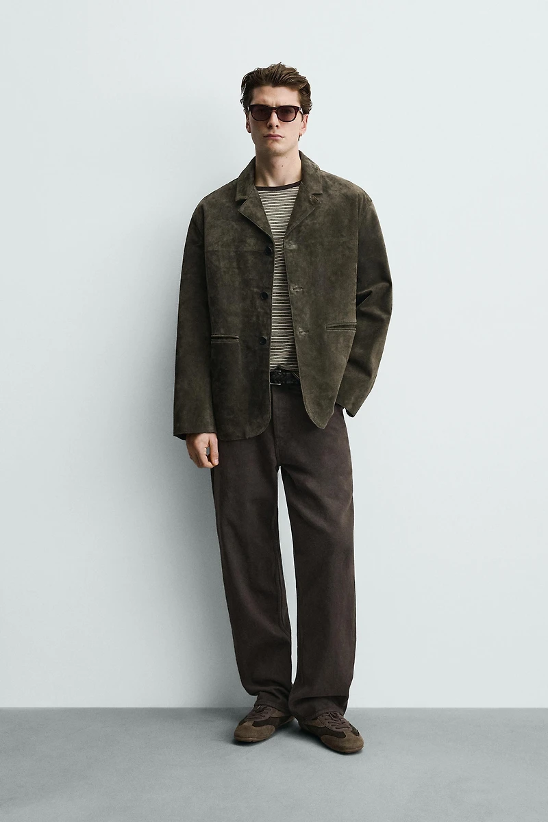 SUEDE LEATHER BLAZER