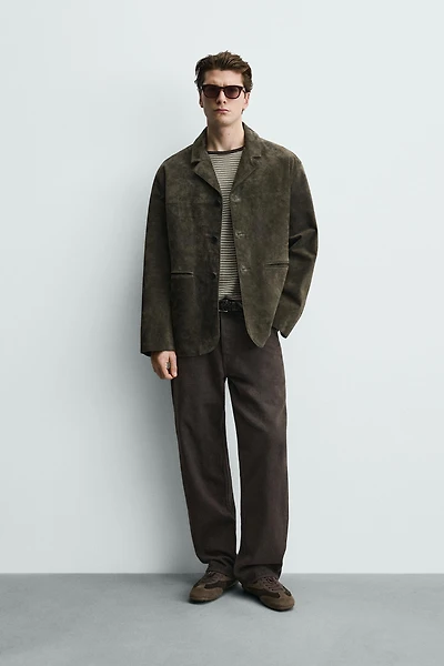 SUEDE LEATHER BLAZER