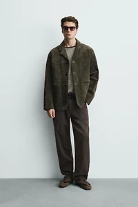 SUEDE LEATHER BLAZER