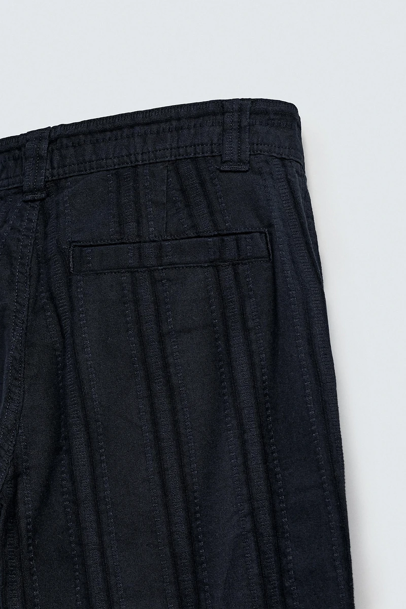 PANTALON JACQUARD RAYURES