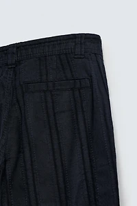 PANTALON JACQUARD RAYURES