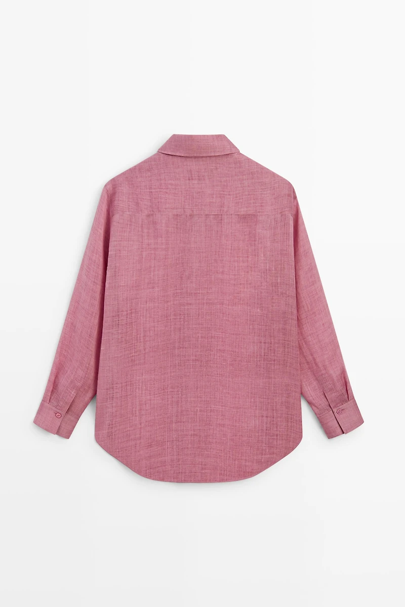 Flowing ramie blend shirt