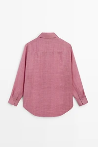 Flowing ramie blend shirt