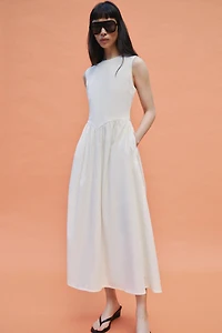 COMBINATION MIDI DRESS