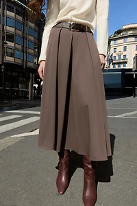 CAPE MIDI SKIRT WITH BELT