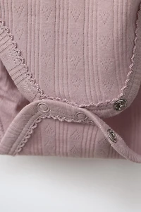 0-6 MOIS/ LOT DE TROIS BODYS MANCHES LONGUES COL KIMONO