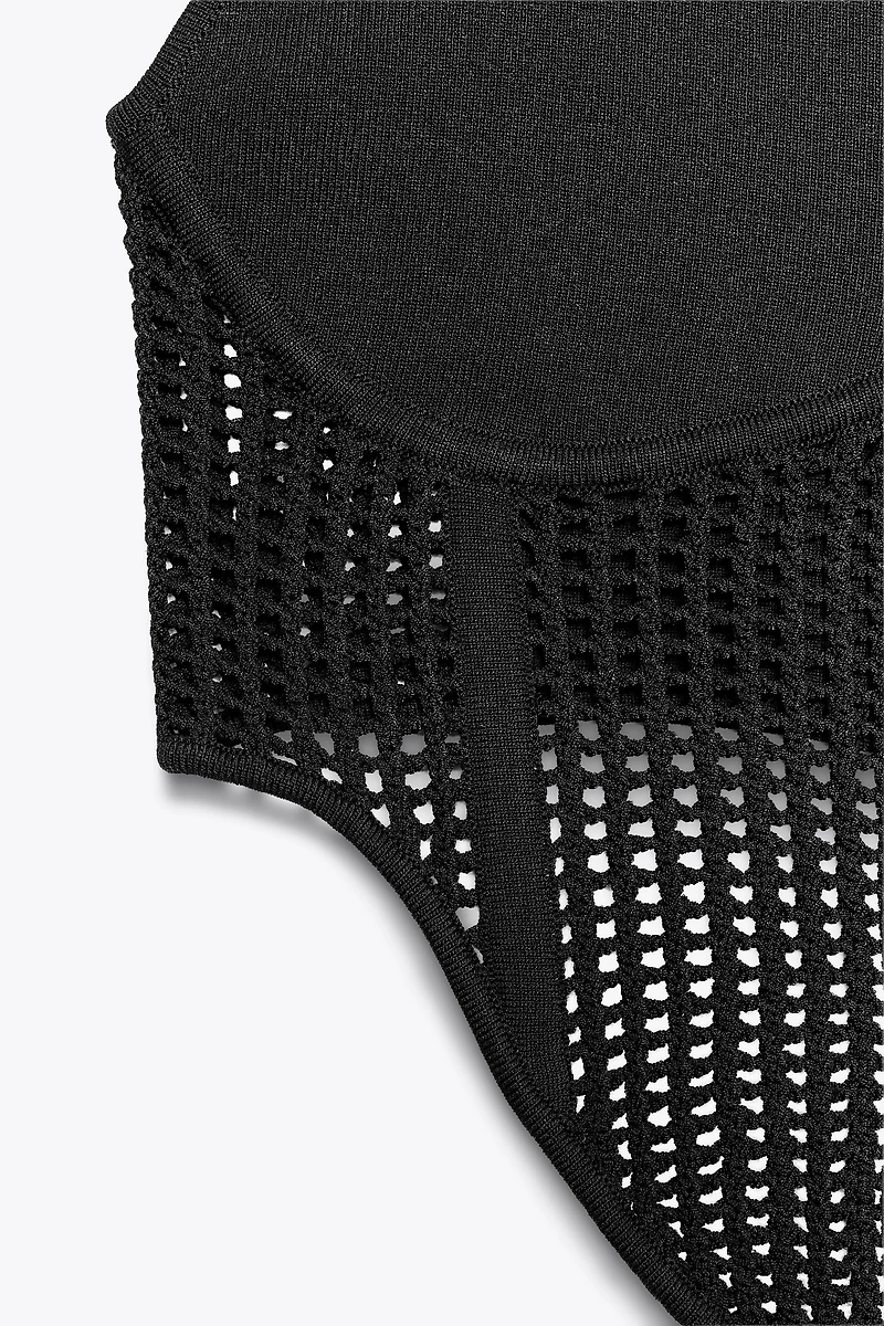 TOP CORSET MAILLE COMBINÉE