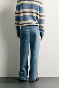 STRAIGHT FIT DENIM CHINO PANTS