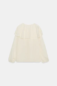 BLOUSE À VOLANTS AVEC DENTELLE