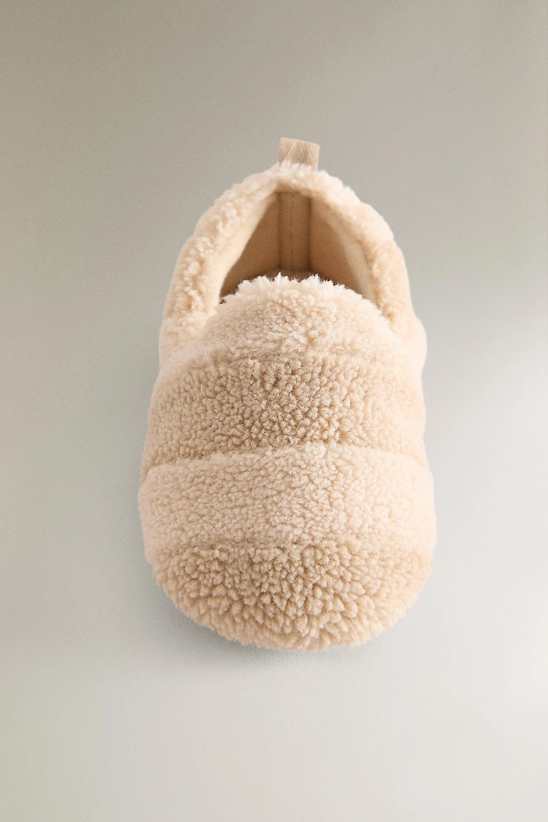 CHILDREN'S FAUX SHEARLING SLIPPERS