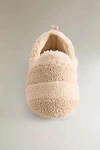 CHILDREN'S FAUX SHEARLING SLIPPERS