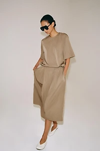 ZW COLLECTION PLEATED MIDI SKIRT